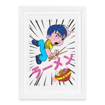 Ramen Garçon - Affiche encadrée (27 × 37 cm) - blanc - Devant