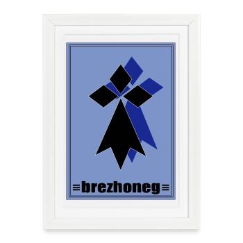 Brezhoneg - Affiche encadrée (27 × 37 cm) - blanc - Devant