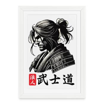 Bushido of Ronin - Framed poster (27 × 37 cm) - white - Front