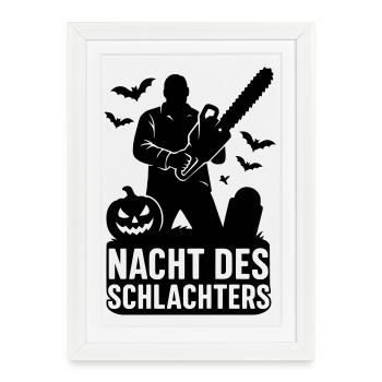 Halloween Night of the Butcher - Framed poster (27 × 37 cm) - white - Front