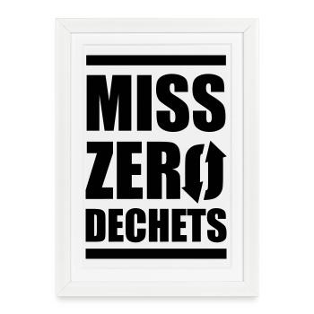 Miss Zero Waste - Framed poster (27 × 37 cm) - white - Front