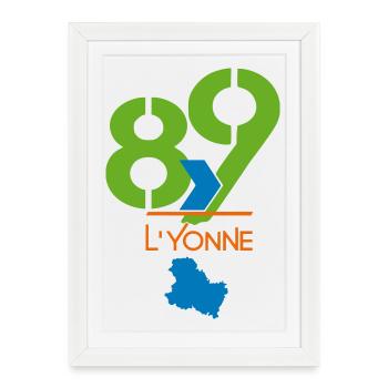 Logo 89 L'Yonne - Framed poster (27 × 37 cm) - white - Front