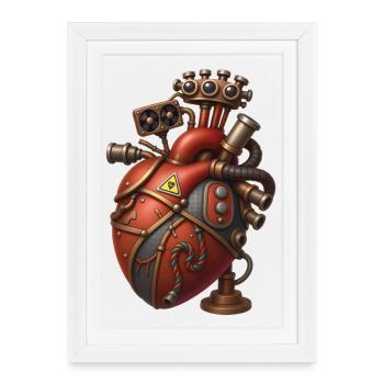 ARTIFICIAL HEART - steam punk'n'roll - Framed poster (27 × 37 cm) - white - Front