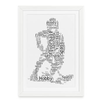 Clear floorball message - Framed poster (27 × 37 cm) - white - Front