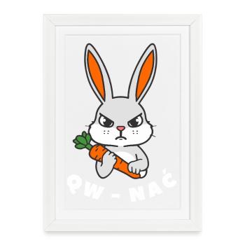 QW_NAC_SZARY_Z_BIALYM_NAPISEM - Affiche encadrée (27 × 37 cm) - blanc - Devant