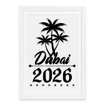 Dubaï 2026 - Affiche encadrée (27 × 37 cm) - blanc - Devant