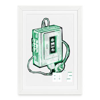 années 80 - Affiche encadrée (27 × 37 cm) - blanc - Devant