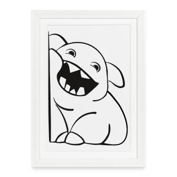 Cute little monster - Framed poster (27 × 37 cm) - white - Front