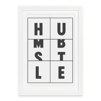 Humble Hustle Entrepreneur Businessman Businesswom - Framed poster (27 × 37 cm) - white - Front
