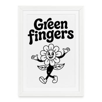 jardinage - Affiche encadrée (27 × 37 cm) - blanc - Devant