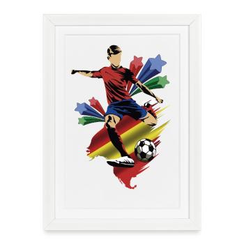 Espagne - Espagne - Drapeaux - Affiche encadrée (27 × 37 cm) - blanc - Devant