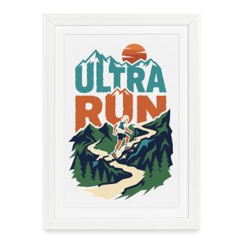 Ultra Run - Framed poster (27 × 37 cm) - white - Front
