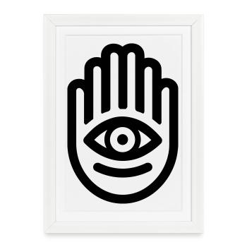 main de Fatma Hamsa - Affiche encadrée (27 × 37 cm) - blanc - Devant