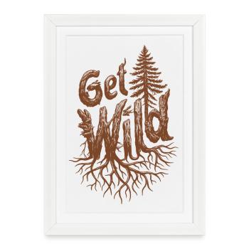 Outdoor Adventure - Get Wild - Framed poster (27 × 37 cm) - white - Front
