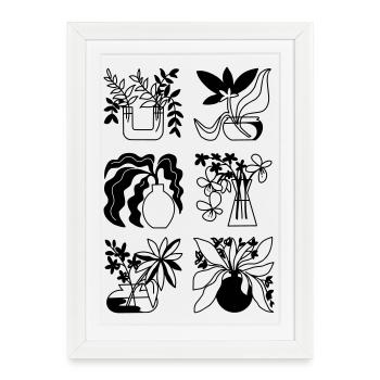 Flower vases - Framed poster (27 × 37 cm) - white - Front