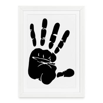 Limited - main noire - cadeau - idée - Affiche encadrée (27 × 37 cm) - blanc - Devant