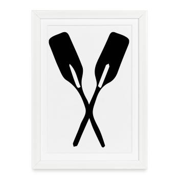 2 paddles - Framed poster (27 × 37 cm) - white - Front