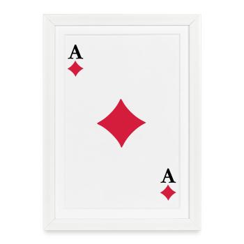Ace of Diamonds - Framed poster (27 × 37 cm) - white - Front