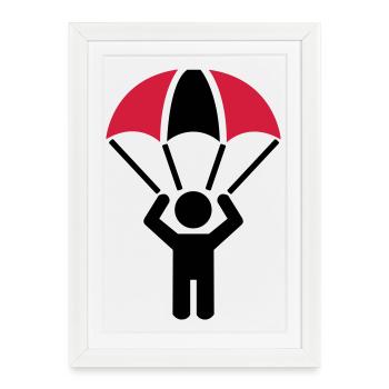 Parachute - Affiche encadrée (27 × 37 cm) - blanc - Devant