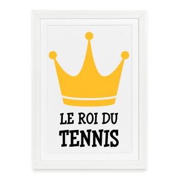 Tennis - Sport - Ball - Player - Game - Sportsman - Framed poster (27 × 37 cm) - white - Front