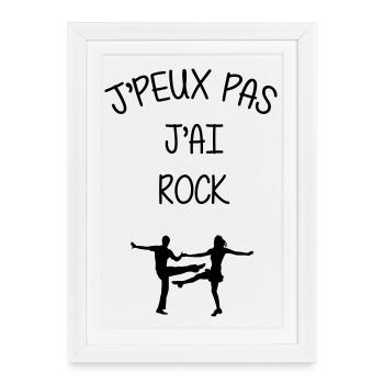 Rock Danse Danseur Danseuse Musique Music - Affiche encadrée (27 × 37 cm) - blanc - Devant