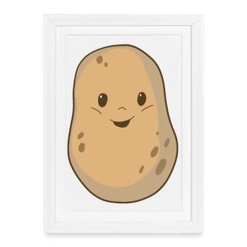Potato Vegetables Potatoes Harvest Garden Farmer Organic - Framed poster (27 × 37 cm) - white - Front