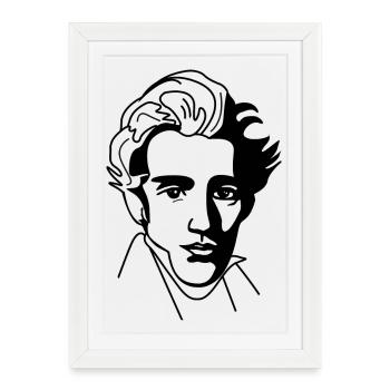 Soren Kierkegaard - Affiche encadrée (27 × 37 cm) - blanc - Devant