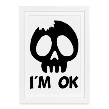 I'm fine (black) - Framed poster (27 × 37 cm) - white - Front