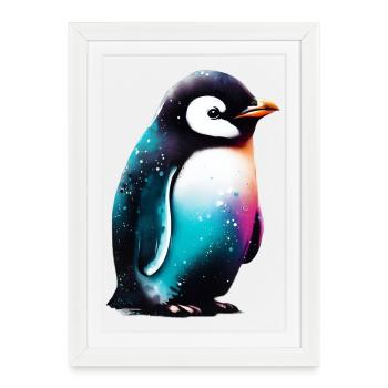 Penguin - Framed poster (27 × 37 cm) - white - Front