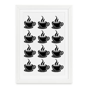 Coffee - Framed poster (27 × 37 cm) - white - Front