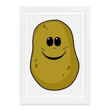 Cuisiniers de pommes de terre Cuisiniers Cuisiniers Jardinier - Affiche encadrée (27 × 37 cm) - blanc - Devant