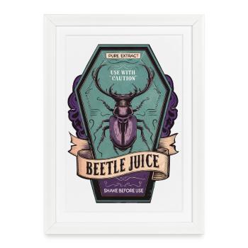 Retro Label Shirt 3rd / Lucanus formosus - Framed poster (27 × 37 cm) - white - Front