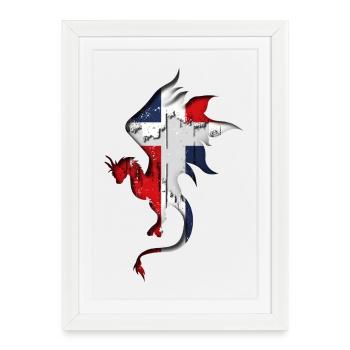 Flag of the Dominican Republic - Framed poster (27 × 37 cm) - white - Front