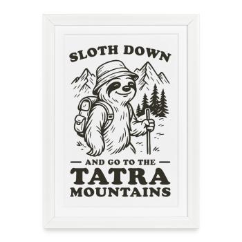 Aventure détendue de randonnée paresseuse dans les Tatras - Affiche encadrée (27 × 37 cm) - blanc - Devant
