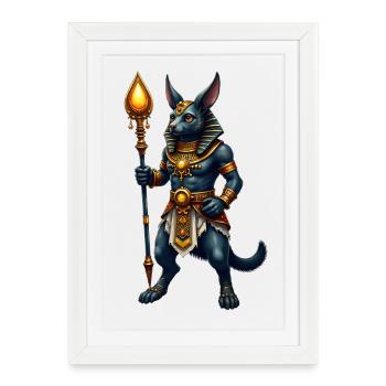 Dioscat Anubis d'Epic Fantasy - Affiche encadrée (27 × 37 cm) - blanc - Devant