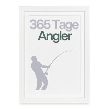 365 Days Angler – Angler Gift - Framed poster (27 × 37 cm) - white - Front