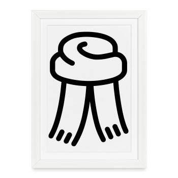 scarf - Framed poster (27 × 37 cm) - white - Front
