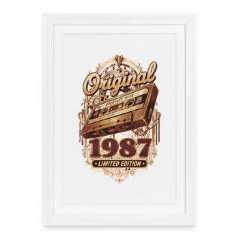 38th Birthday Retro Vintage 1987 - Framed poster (27 × 37 cm) - white - Front