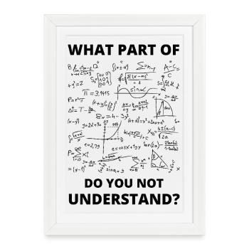Math Teacher Mathematics Professor Mathematician - Framed poster (27 × 37 cm) - white - Front