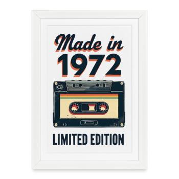 Produit en 1972 – Édition limitée - Affiche encadrée (27 × 37 cm) - blanc - Devant