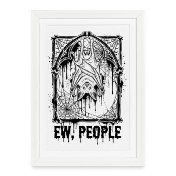 Ew, les gens Bat Gothic - Affiche encadrée (27 × 37 cm) - blanc - Devant