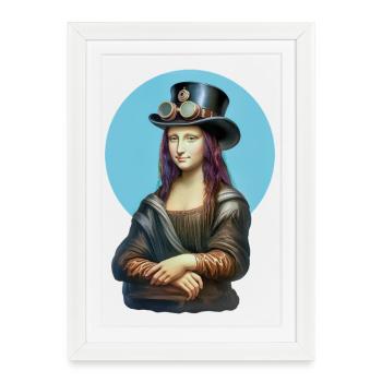 STEAM MONA - steam punk'n'roll - Affiche encadrée (27 × 37 cm) - blanc - Devant