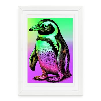 penguin - Framed poster (27 × 37 cm) - white - Front