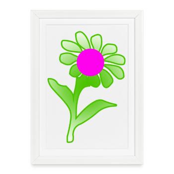 Flowers - Framed poster (27 × 37 cm) - white - Front