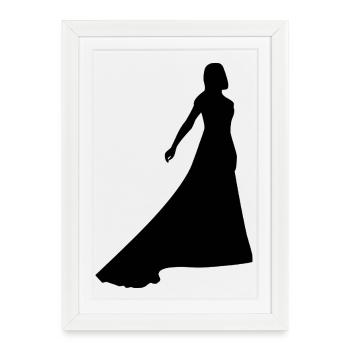 Danser - Affiche encadrée (27 × 37 cm) - blanc - Devant