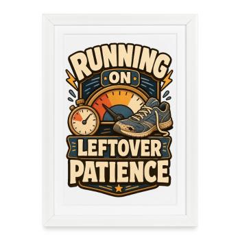 Vivre sur la patience restante Geduld - Affiche encadrée (27 × 37 cm) - blanc - Devant