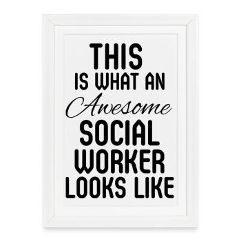 Social Worker Retirement Community Caseworker Gift - Framed poster (27 × 37 cm) - white - Front