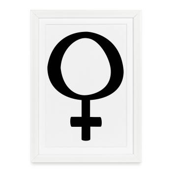 Femmes symbole - Affiche encadrée (27 × 37 cm) - blanc - Devant