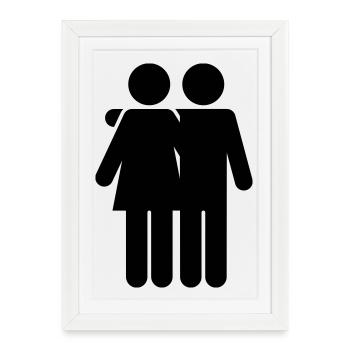 Paire - Affiche encadrée (27 × 37 cm) - blanc - Devant