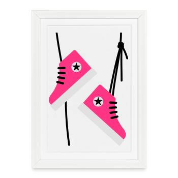 Chucks - Framed poster (27 × 37 cm) - white - Front